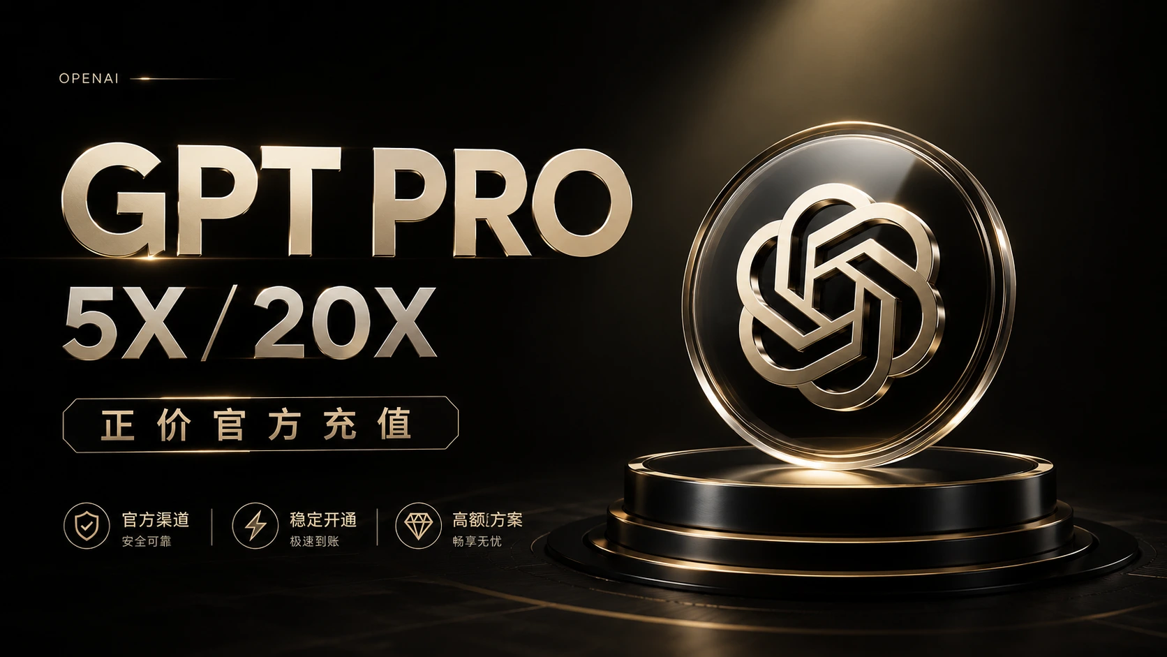 ChatGPT Pro 20X Full-Price Card Recharge
